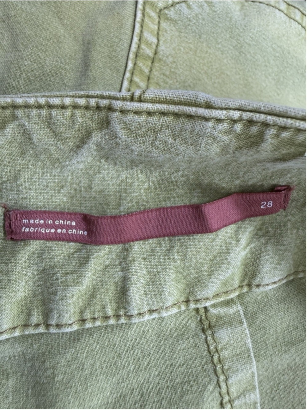 ANTHROPOLOGIE PILCRO THE SKIPPER HIGH RISE CROP PATCH POCKET PANTS MOSS Sz 28 - Picture 9 of 14